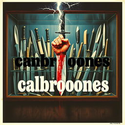 A retro poster for a 1960s Spanish horror movie titled "Gandaneros malditos"