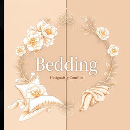 A luxurious vinyl sticker design for a transport panel of a bedding retail store