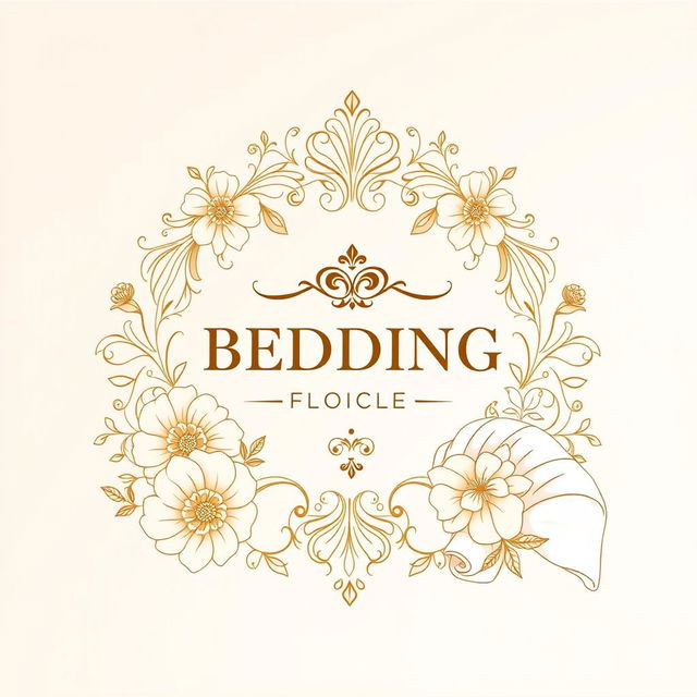 A luxurious vinyl sticker design for a transport panel of a bedding retail store