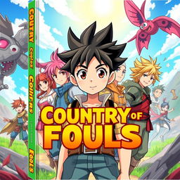 An anime-style book cover design titled 'Country of Fools'