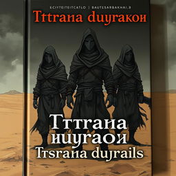 A cover featuring three men in tattered rags standing in a vast desert