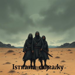 A cover for the book titled 'Страна дураков' (Country of Fools), featuring three men in tattered rags standing together in a barren desert landscape