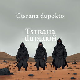 A cover for the book titled 'Страна дураков' (Country of Fools), featuring three men in tattered rags standing together in a barren desert landscape