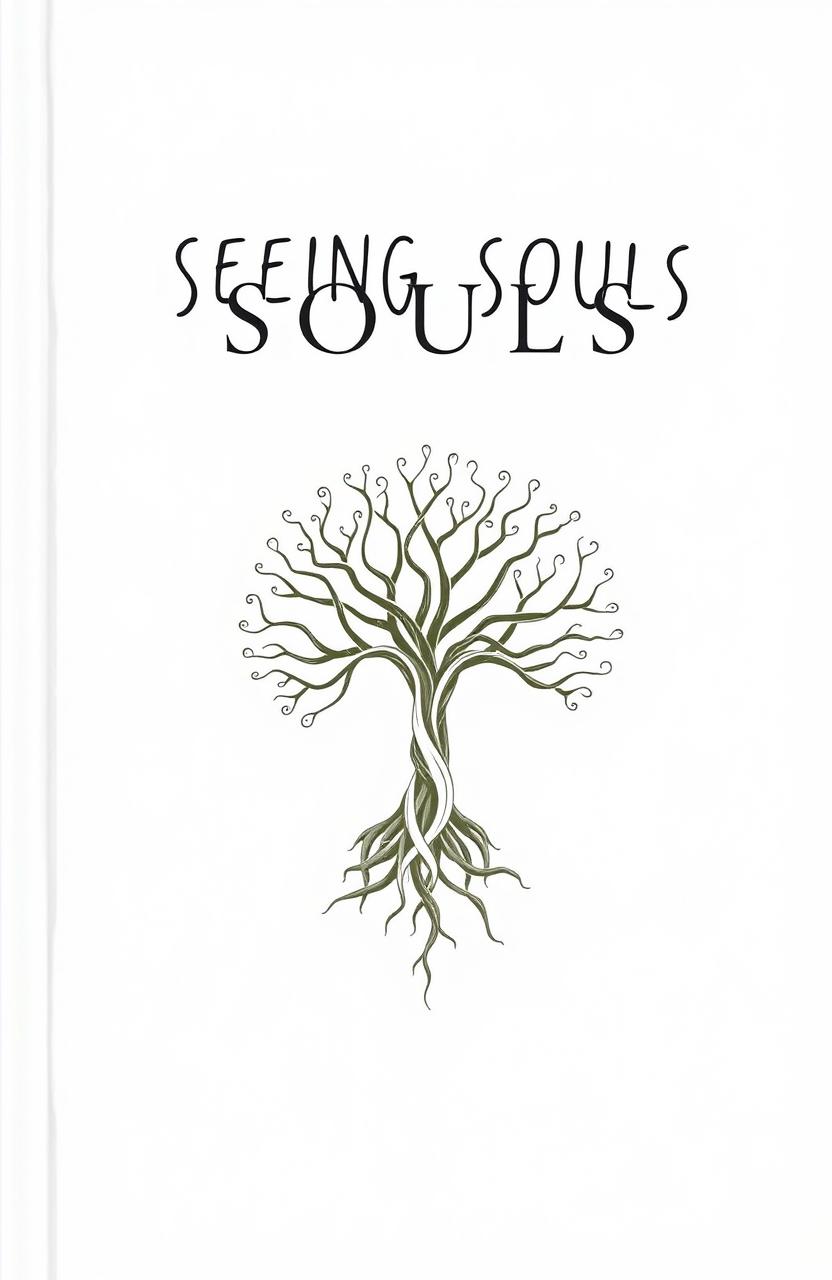 A minimalistic book cover featuring an artistic representation of Yggdrasil, the Norse tree of life, designed as a decorative amulet