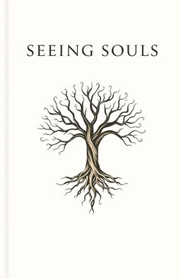 A minimalistic book cover featuring an artistic representation of Yggdrasil, the Norse tree of life, designed as a decorative amulet