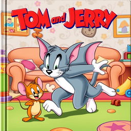A vibrant and colorful cover page featuring the classic cartoon characters Tom and Jerry