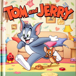 A vibrant and colorful cover page featuring the classic cartoon characters Tom and Jerry