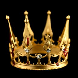 An exquisite women's crown made of 4-point gold, featuring two sparkling diamonds embedded in its elegant design