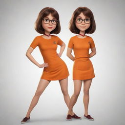 An interesting fusion of Velma Dinkley from Scooby-Doo and Meg Griffin from Family Guy, combining their distinct features and attire into a unique character.