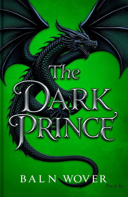 A book cover design for 'The Dark Prince', featuring a menacing black dragon intricately wrapped around the title