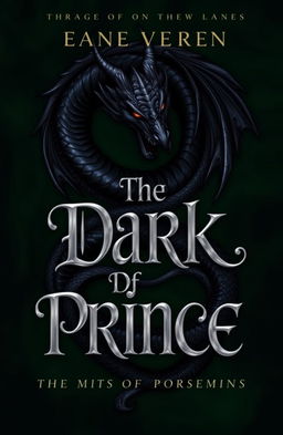 The book cover design for 'The Dark Prince' features a menacing black dragon intricately wrapped around the title