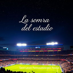 A nighttime scene depicting the iconic Mario Alberto Kempes stadium, illuminated under a starry sky