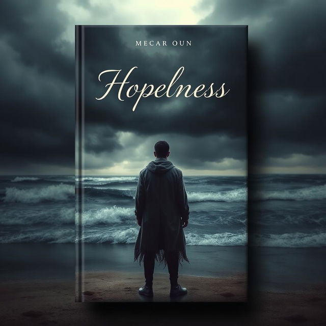 A deeply evocative and poignant book cover, illustrating themes of hopelessness and sadness