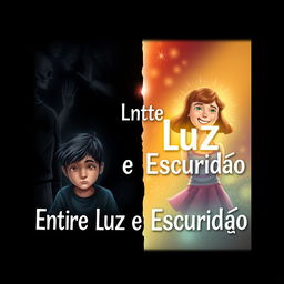 Book cover design, featuring a divided background