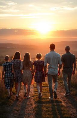 A picturesque sunset in Siena, Italy, casting a warm golden glow over the landscape