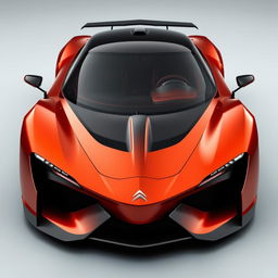 A conceptual masterpiece hypercar design for Citroën, featuring a full-body view with a front-side perspective
