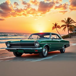 A striking Forte Opala, a classic and revered car, elegantly positioned in a charming coastal setting