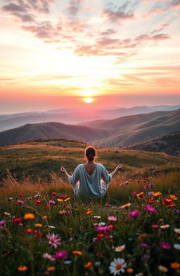 A serene and thought-provoking scene inspired by the concepts of mindfulness and presence from "The Power Of Now