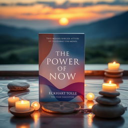 An artistic representation of "The Power Of Now" book by Eckhart Tolle