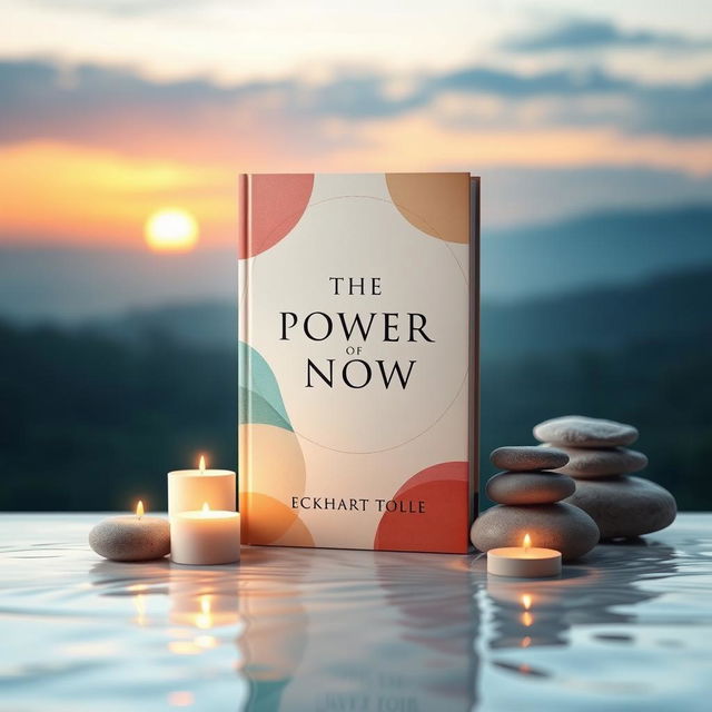 An artistic representation of "The Power Of Now" book by Eckhart Tolle