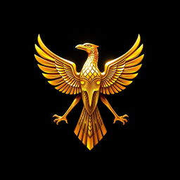 Un emblema impresionante de una civilización egipcia, destacando un escarabajo dorado con alas abiertas, mostrando su majestuosidad y simbolismo