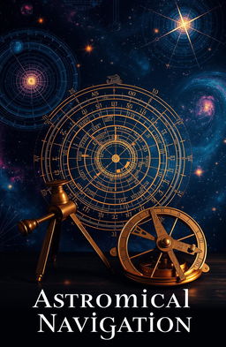 A stunning representation of astronomical navigation, featuring a detailed star map overlaid on a cosmic background filled with swirling galaxies and bright stars