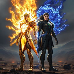 In a powerful and striking scene, Solaris and Aurora stand side by side in a moment of unity