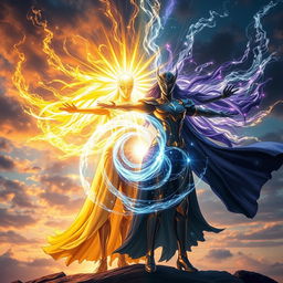 In a breathtaking and powerful scene, Solaris and Aurora stand united in an epic moment of harmony