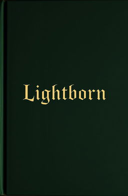 A solid dark green book cover featuring the word 'Lightborn' prominently displayed in an elegant font