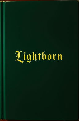 A solid dark green book cover featuring the word 'Lightborn' prominently displayed in an elegant font
