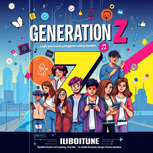 A vibrant and eye-catching cover design representing Generation Z
