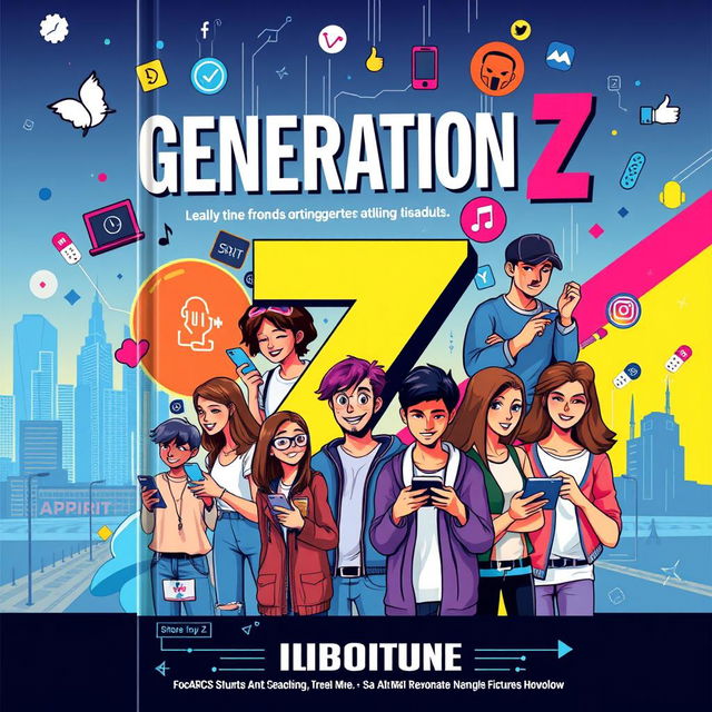 A vibrant and eye-catching cover design representing Generation Z