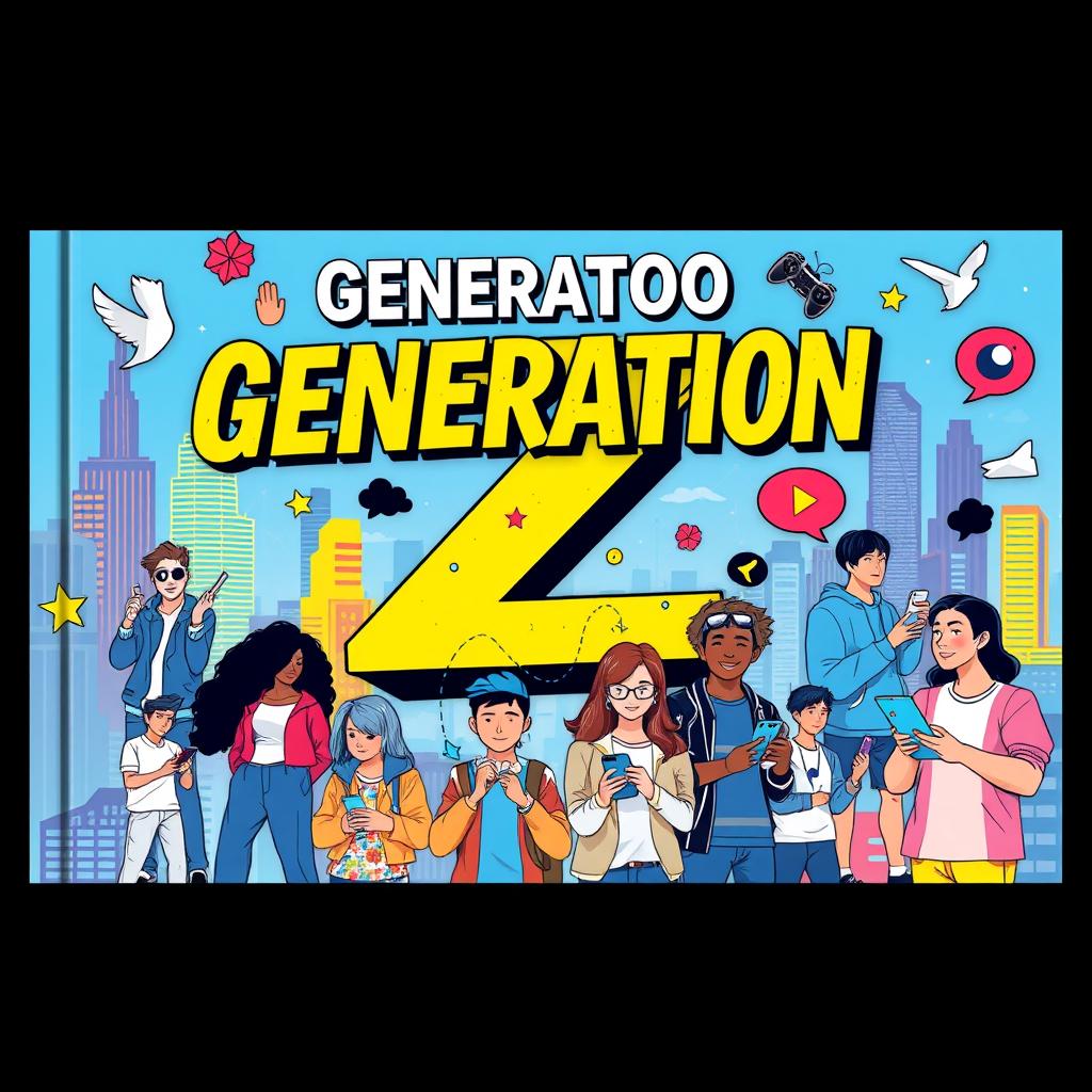 A vibrant and eye-catching cover design representing Generation Z