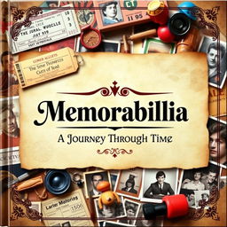 An aesthetically pleasing cover design for a memorabilia-themed book or guide