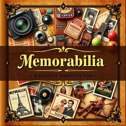 An aesthetically pleasing cover design for a memorabilia-themed book or guide