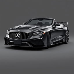 A luxury car with a glossy black finish and stunning chrome accents, showcasing a distinctive front grille featuring the prominent V