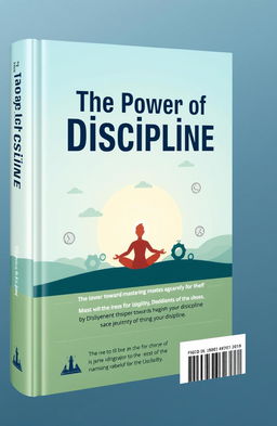 A beautifully designed book cover about discipline, showcasing strong imagery that conveys resilience and focus