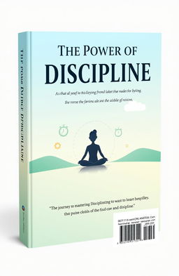 A beautifully designed book cover about discipline, showcasing strong imagery that conveys resilience and focus