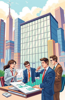 An informative and engaging illustration depicting the concept of corporate tax