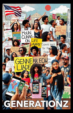 A vibrant collage representing social change and cultural trends that resonate with Generation Z