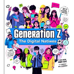 A dynamic cover design focused on Generation Z, encapsulating their identity and values