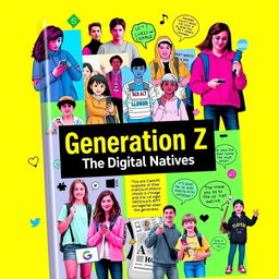 A dynamic cover design focused on Generation Z, encapsulating their identity and values