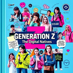A dynamic cover design focused on Generation Z, encapsulating their identity and values
