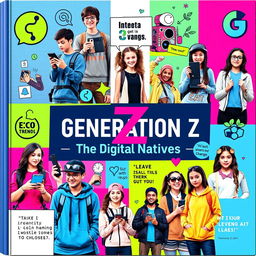 A dynamic cover design focused on Generation Z, encapsulating their identity and values