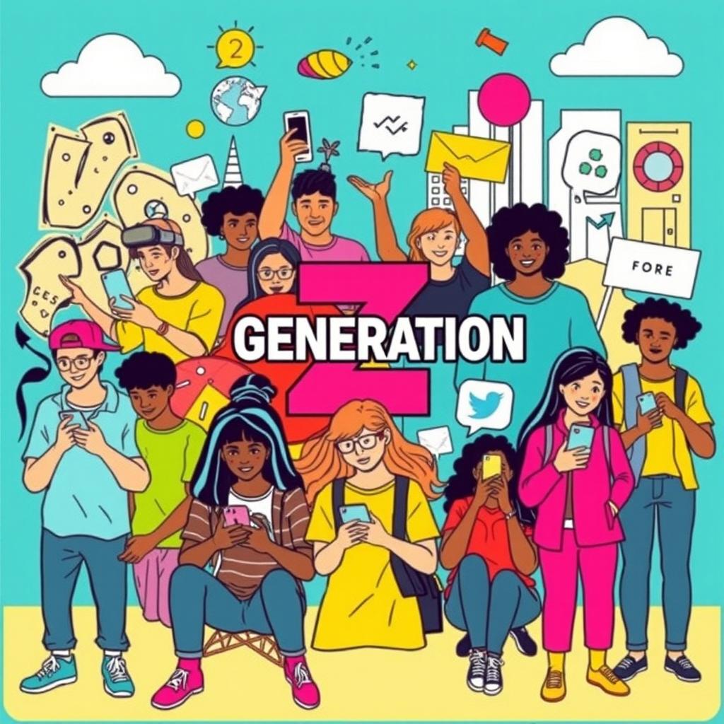 An engaging and insightful visual representation centered around Generation Z