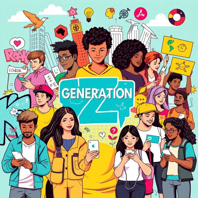 An engaging and insightful visual representation centered around Generation Z