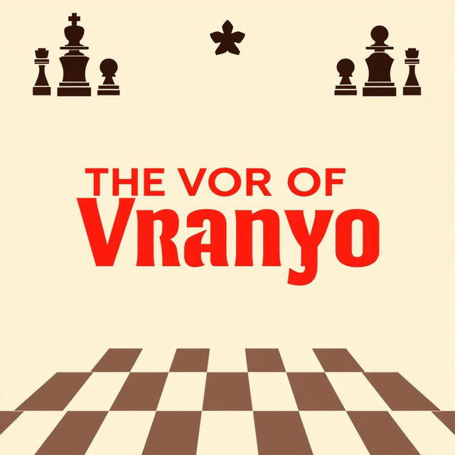 A minimalist artwork titled 'The Vor of Vranyo' by Olena Glinka, featuring bold red and black Soviet-style fonts prominently displayed