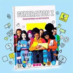 A captivating cover design focused on Generation Z, showcasing their unique traits and cultural significance