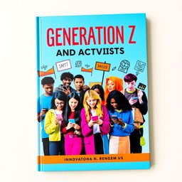 A captivating cover design focused on Generation Z, showcasing their unique traits and cultural significance