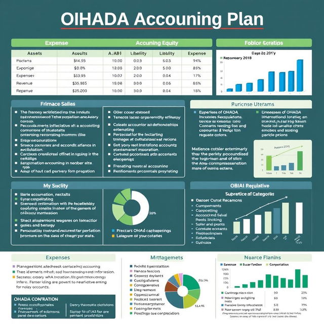 A detailed and structured OHADA (Organisation for the Harmonization of Business Law in Africa) accounting plan, featuring a comprehensive outline of various accounting categories such as assets, liabilities, equity, revenue, and expenses